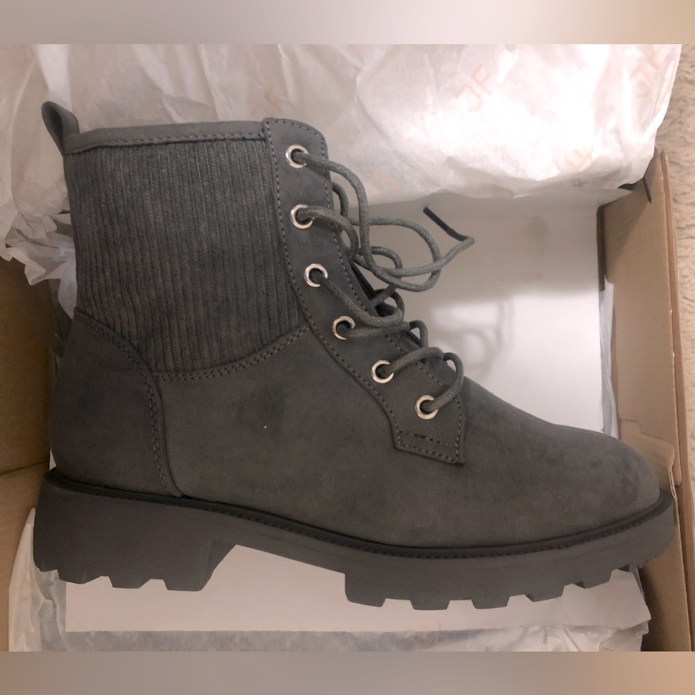 Just Fab Knit Combat Boots